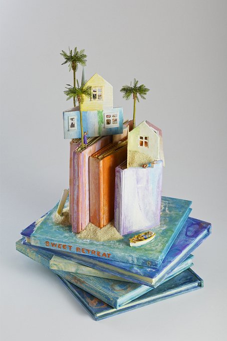 Sweet Retreat,mixed media assemblage