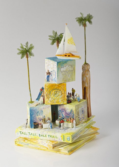 Tall Tale, Sale Trail,mixed media assemblage